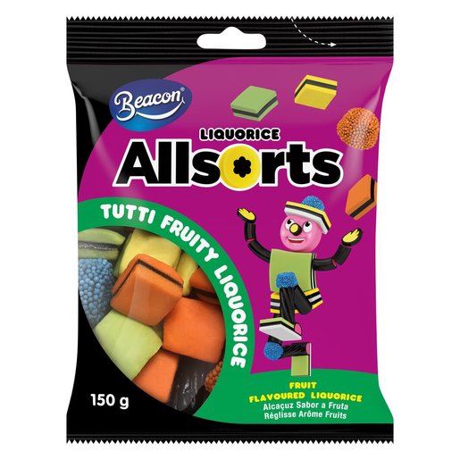 Beacon Allsorts Tutti Frutti Flavoured Liquorice 150g